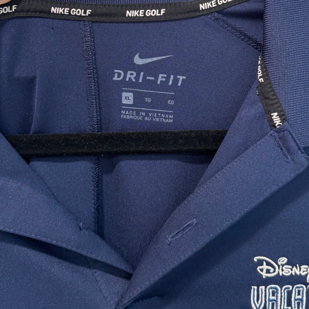 Nike Golf Dri-FIT Disney Vacation‎ Club Member Polo Shirt Mens XL Navy Blue - Picture 6 of 6